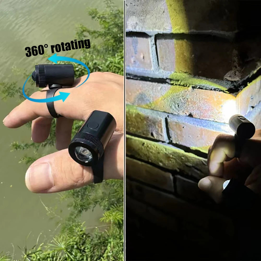 Rechargeable LED Finger Flashlight